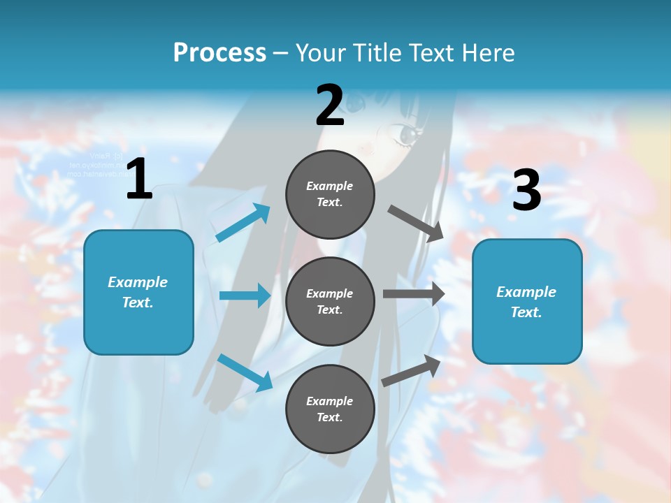 A Woman With Long Black Hair Standing In Front Of A Colorful Background PowerPoint Template