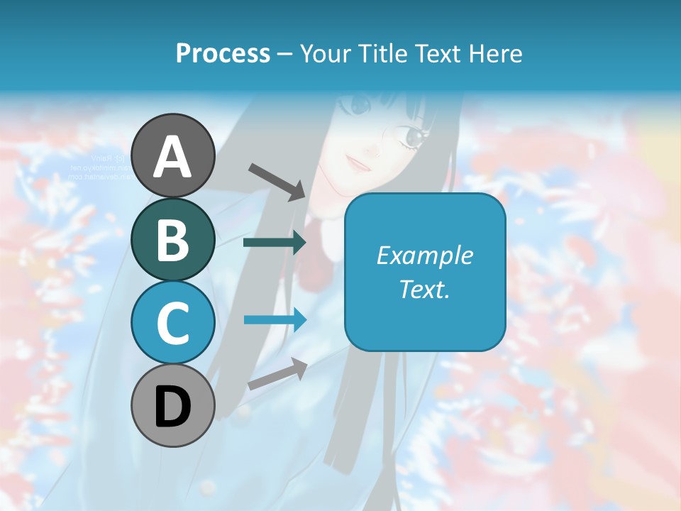 A Woman With Long Black Hair Standing In Front Of A Colorful Background PowerPoint Template