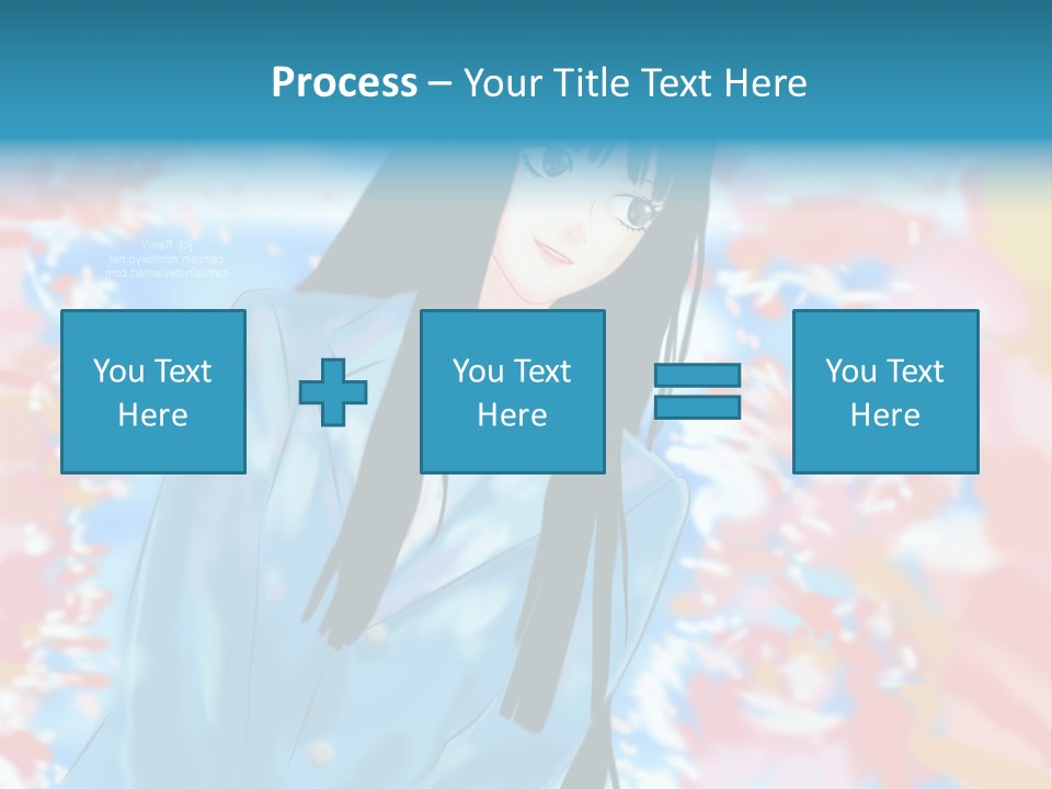 A Woman With Long Black Hair Standing In Front Of A Colorful Background PowerPoint Template