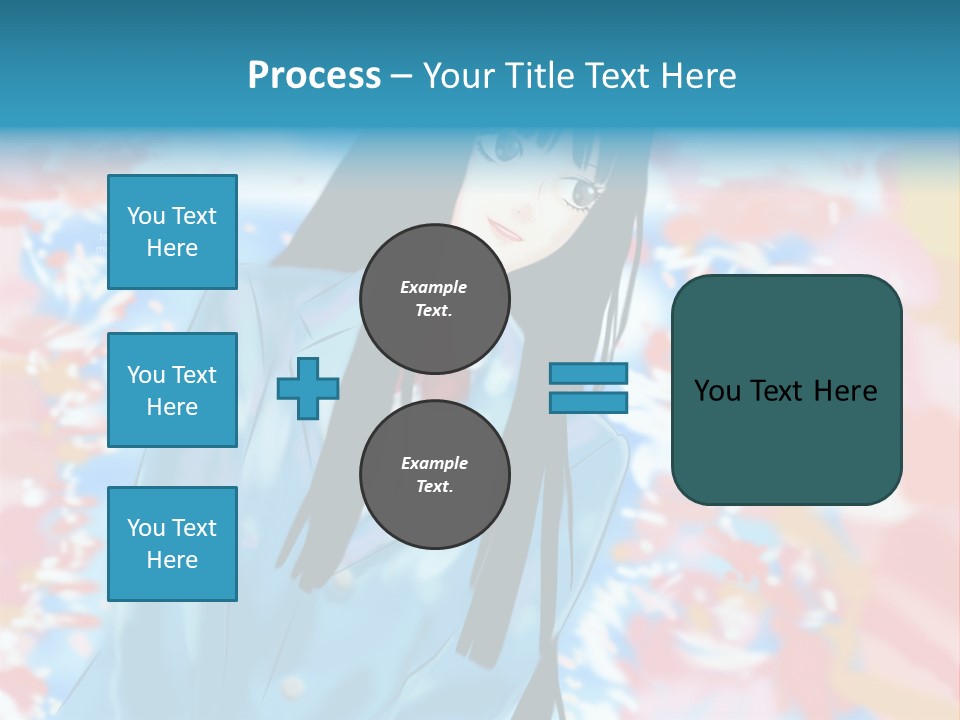 A Woman With Long Black Hair Standing In Front Of A Colorful Background PowerPoint Template