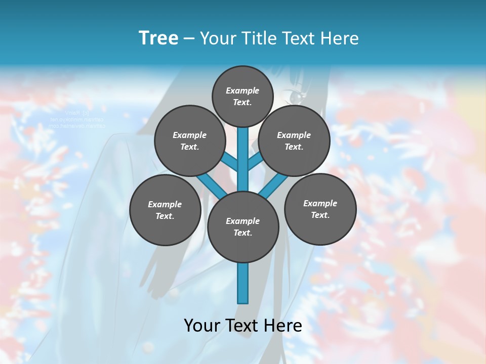 A Woman With Long Black Hair Standing In Front Of A Colorful Background PowerPoint Template