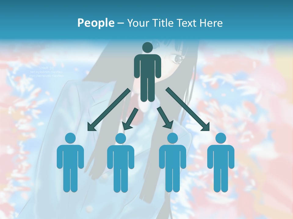 A Woman With Long Black Hair Standing In Front Of A Colorful Background PowerPoint Template