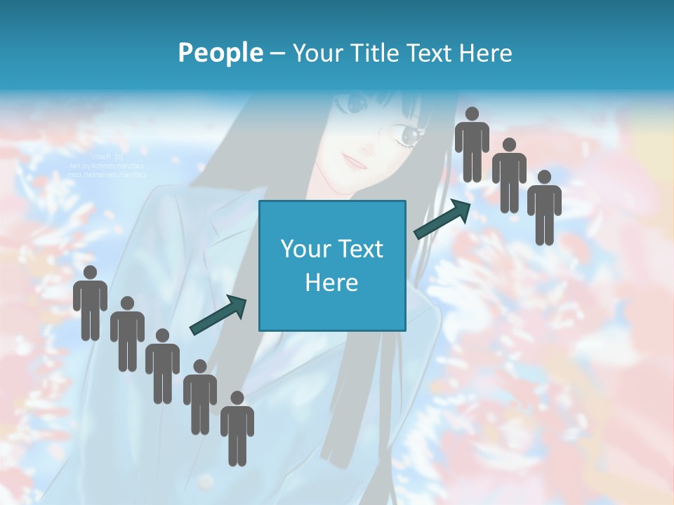 A Woman With Long Black Hair Standing In Front Of A Colorful Background PowerPoint Template