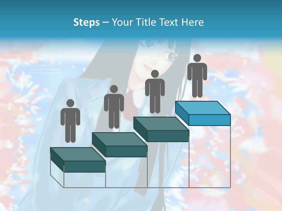 A Woman With Long Black Hair Standing In Front Of A Colorful Background PowerPoint Template