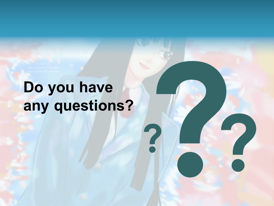 A Woman With Long Black Hair Standing In Front Of A Colorful Background PowerPoint Template