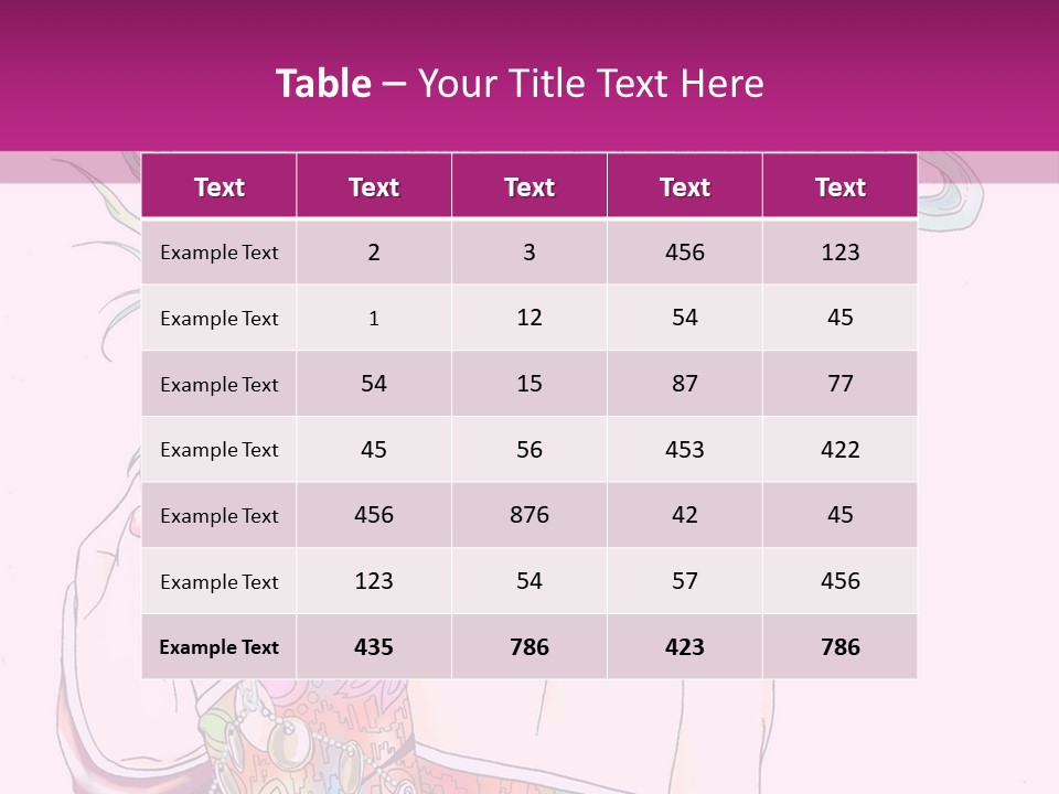 A Woman With Green Hair Is Sitting On A Pink Background PowerPoint Template