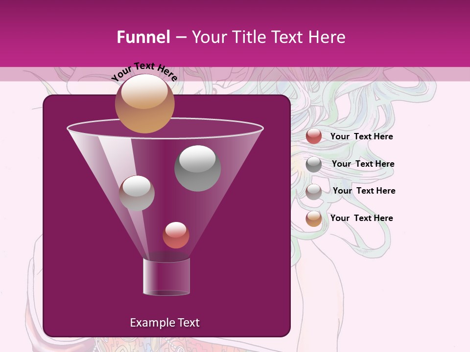 A Woman With Green Hair Is Sitting On A Pink Background PowerPoint Template