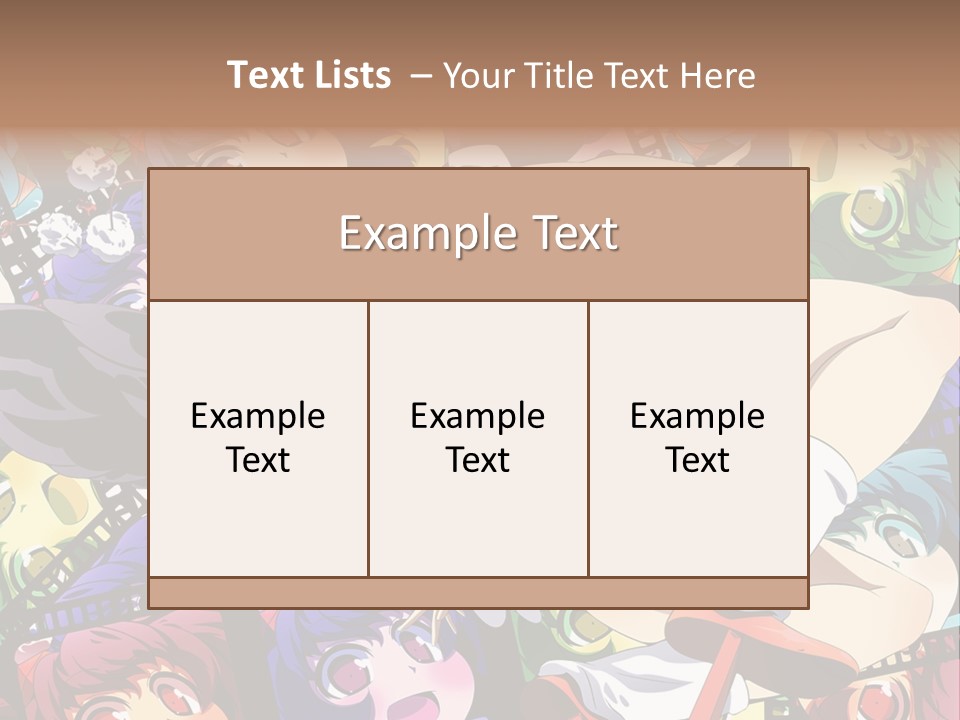 A Woman In A White Shirt And Skirt Is Surrounded By Anime Characters PowerPoint Template