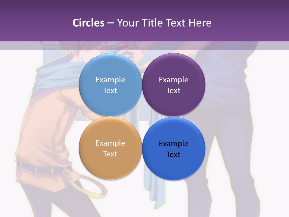 A Couple Of People That Are Standing Next To Each Other PowerPoint Template