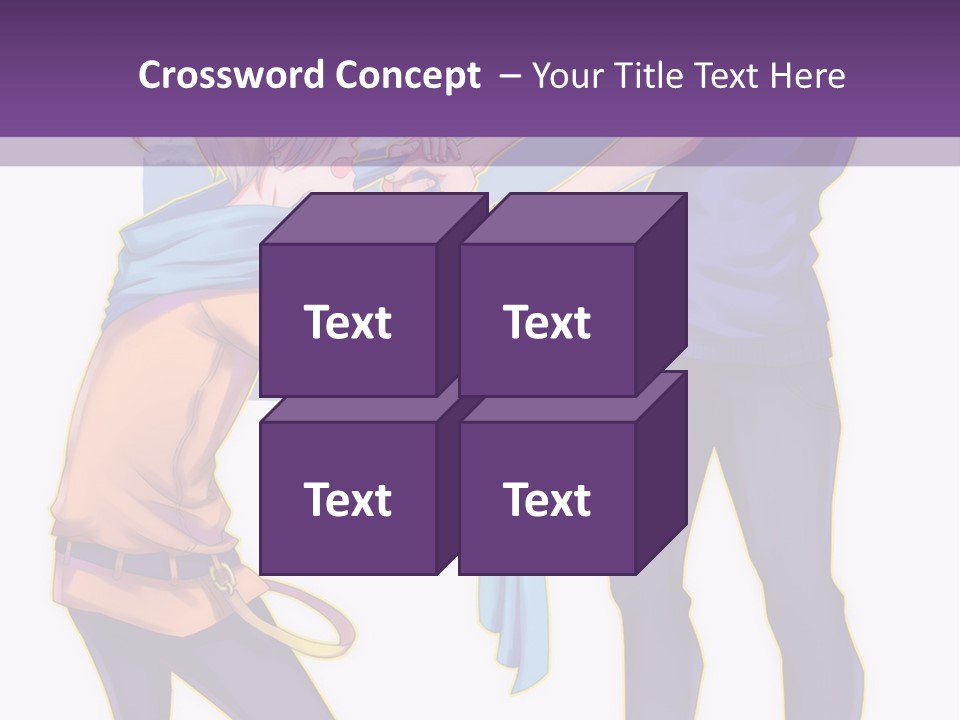 A Couple Of People That Are Standing Next To Each Other PowerPoint Template