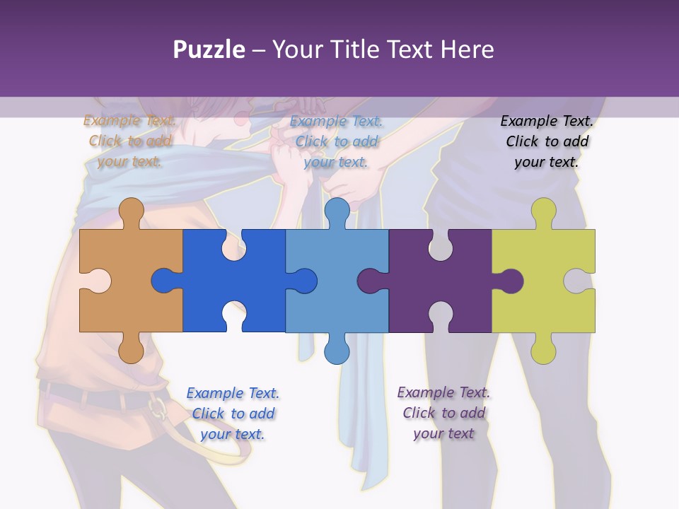 A Couple Of People That Are Standing Next To Each Other PowerPoint Template