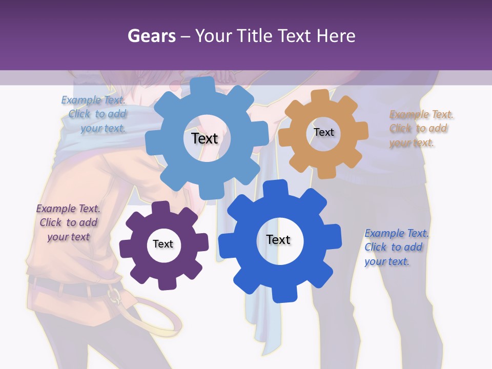 A Couple Of People That Are Standing Next To Each Other PowerPoint Template