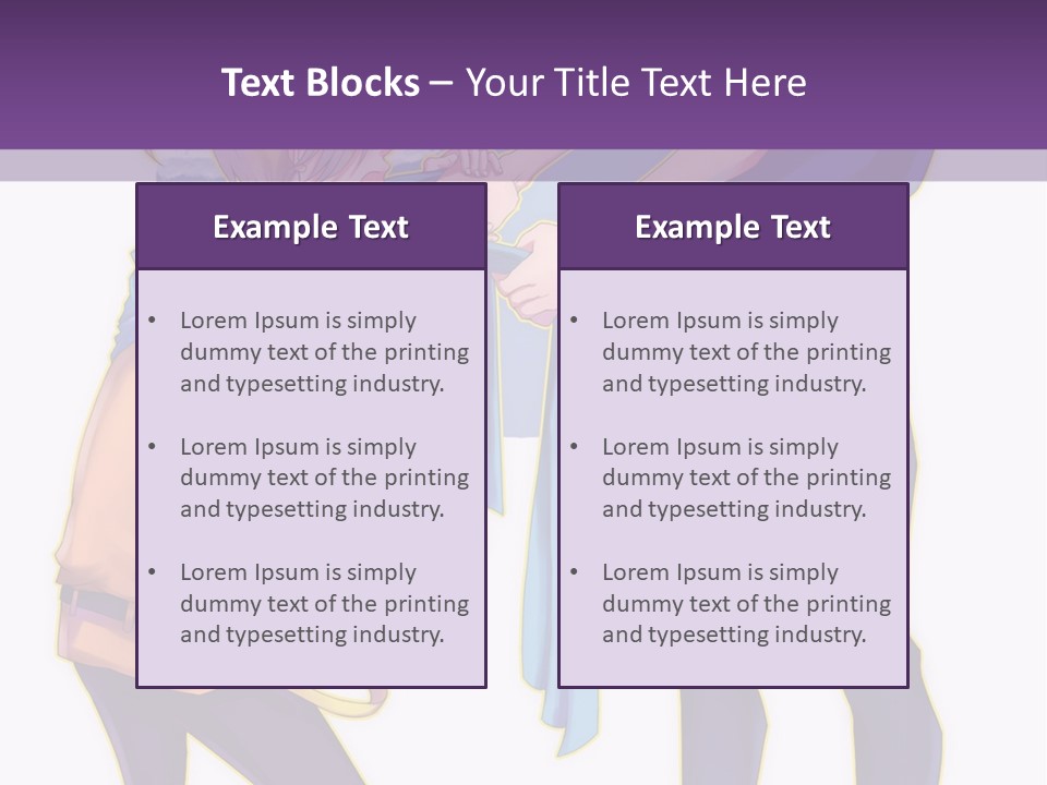 A Couple Of People That Are Standing Next To Each Other PowerPoint Template