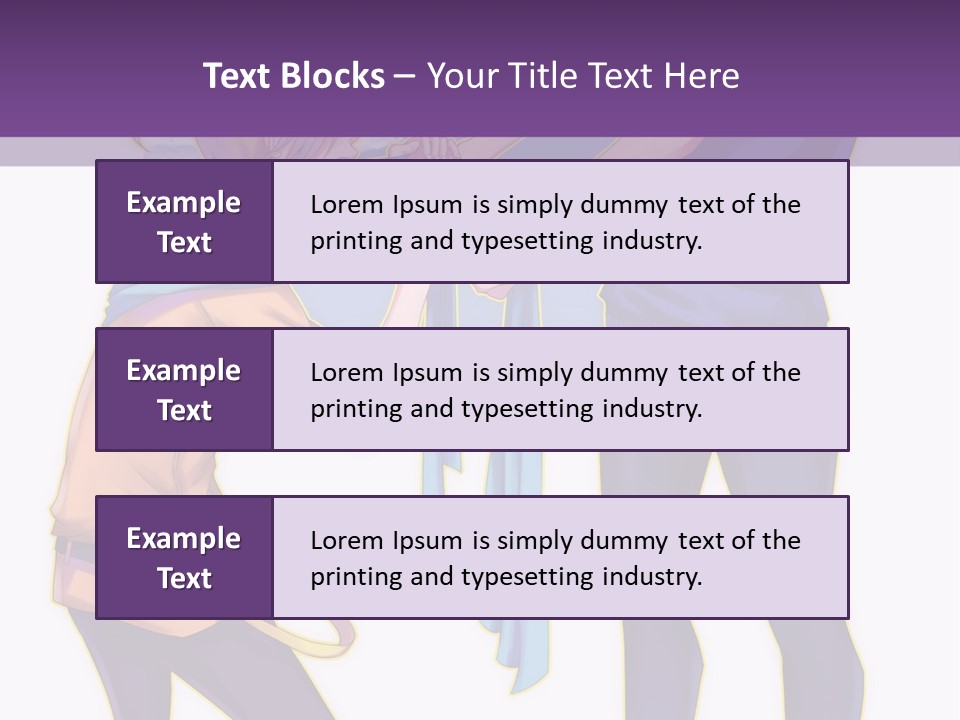 A Couple Of People That Are Standing Next To Each Other PowerPoint Template
