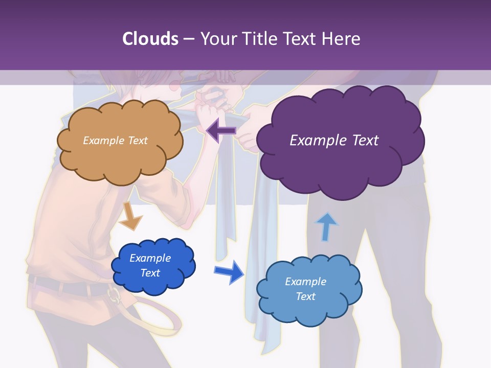 A Couple Of People That Are Standing Next To Each Other PowerPoint Template