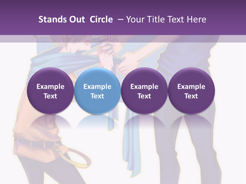 A Couple Of People That Are Standing Next To Each Other PowerPoint Template