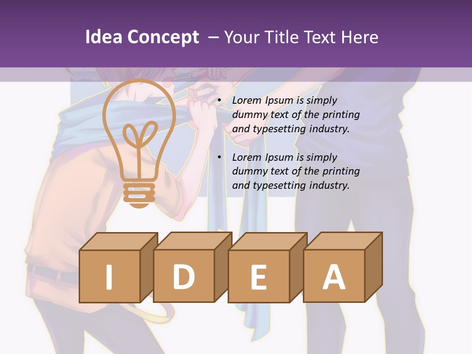 A Couple Of People That Are Standing Next To Each Other PowerPoint Template