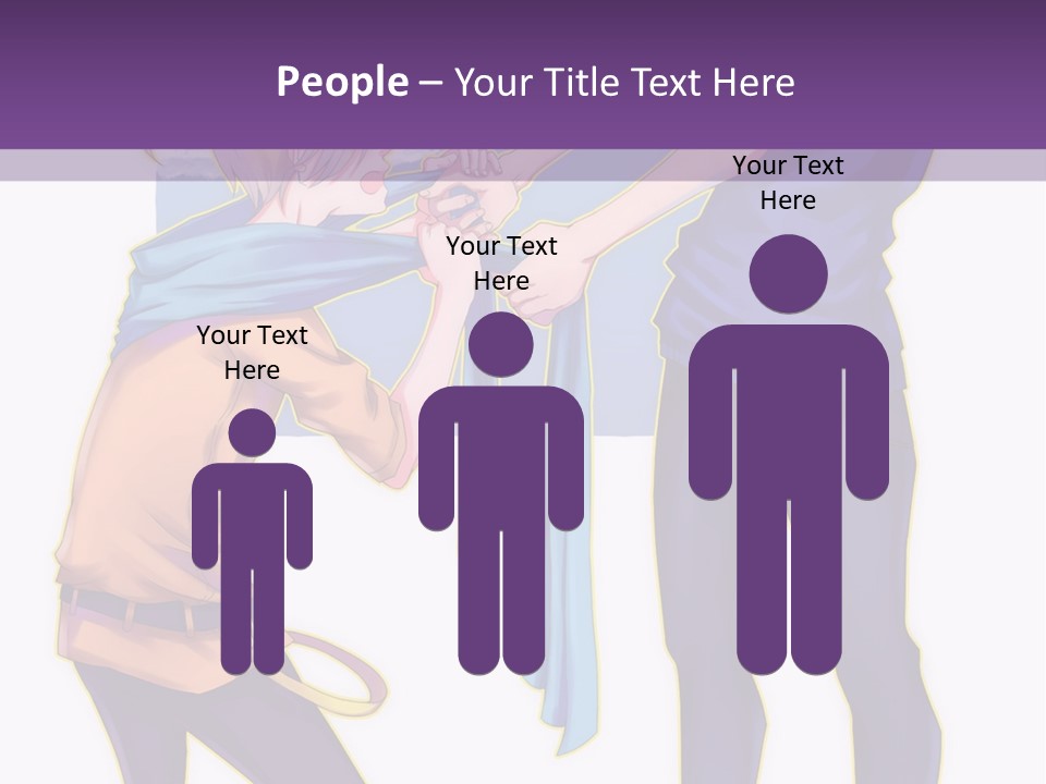 A Couple Of People That Are Standing Next To Each Other PowerPoint Template