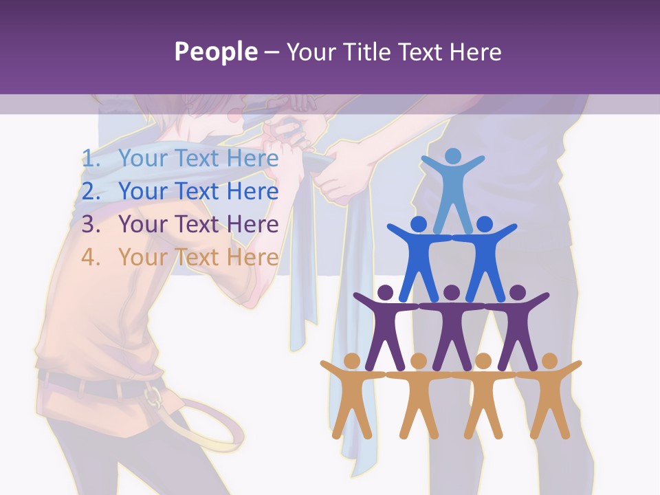 A Couple Of People That Are Standing Next To Each Other PowerPoint Template