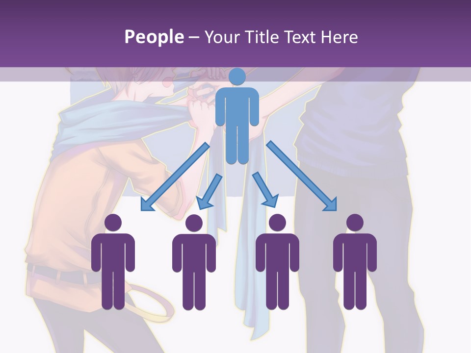 A Couple Of People That Are Standing Next To Each Other PowerPoint Template