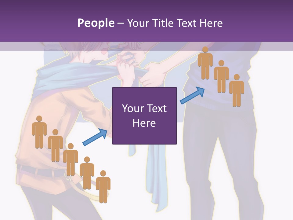 A Couple Of People That Are Standing Next To Each Other PowerPoint Template