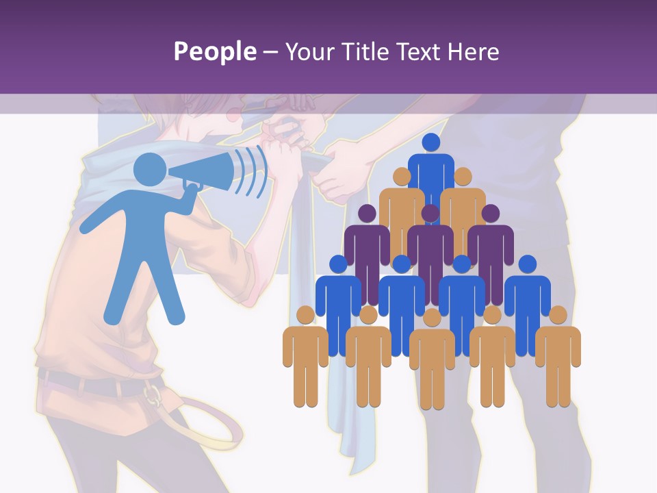 A Couple Of People That Are Standing Next To Each Other PowerPoint Template