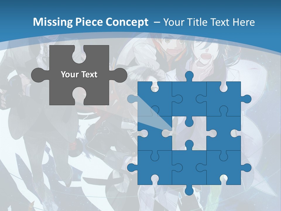 A Group Of People Standing In Front Of A Blue Background PowerPoint Template