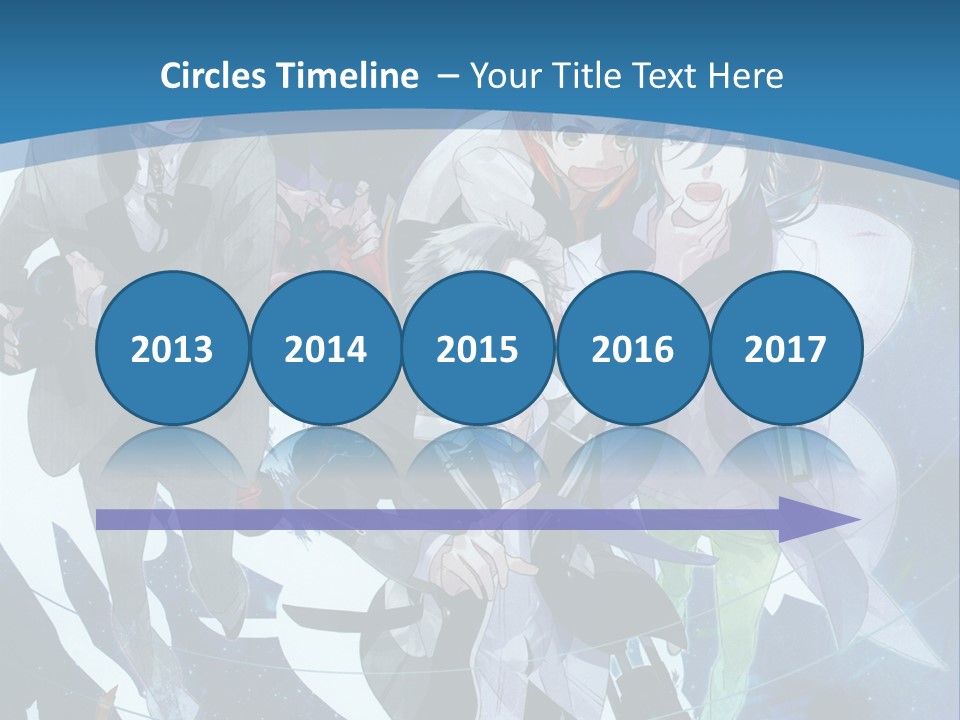 A Group Of People Standing In Front Of A Blue Background PowerPoint Template