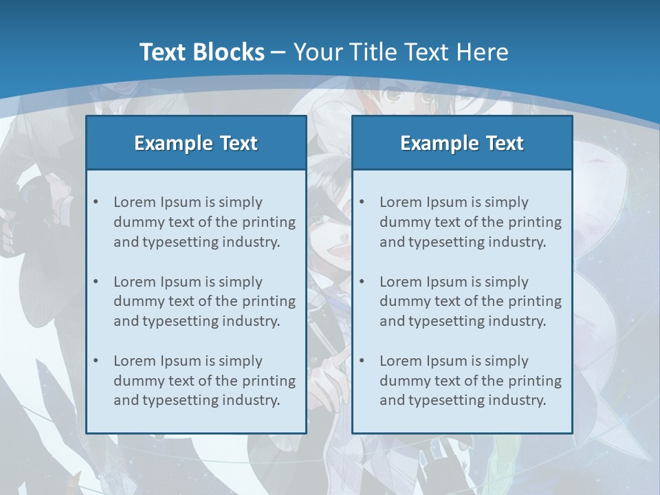 A Group Of People Standing In Front Of A Blue Background PowerPoint Template