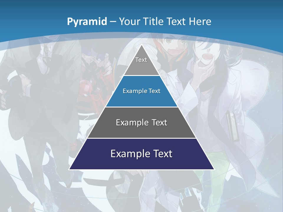 A Group Of People Standing In Front Of A Blue Background PowerPoint Template