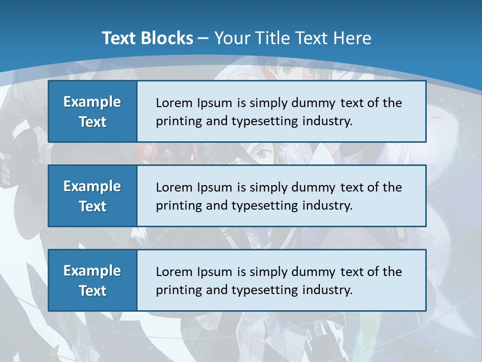 A Group Of People Standing In Front Of A Blue Background PowerPoint Template