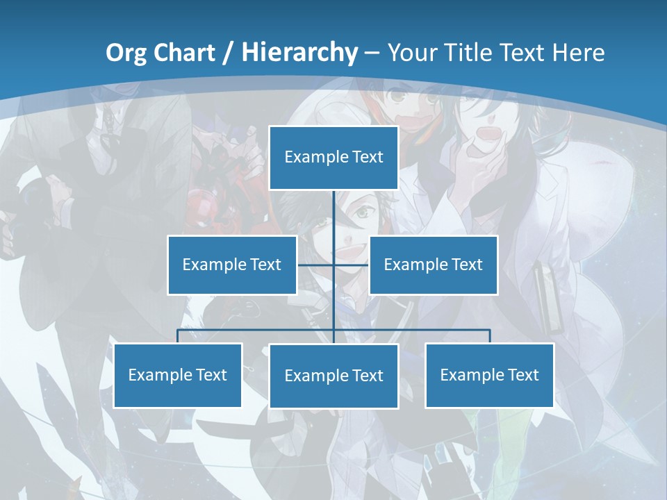 A Group Of People Standing In Front Of A Blue Background PowerPoint Template