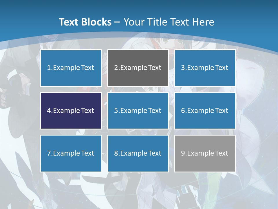 A Group Of People Standing In Front Of A Blue Background PowerPoint Template