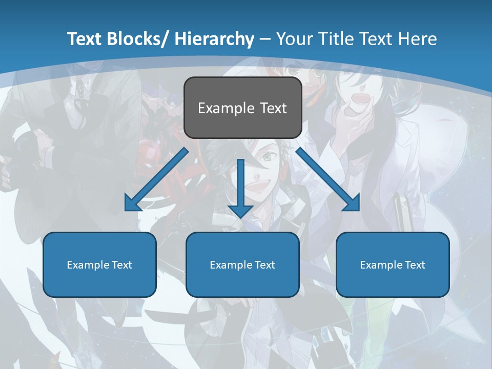 A Group Of People Standing In Front Of A Blue Background PowerPoint Template