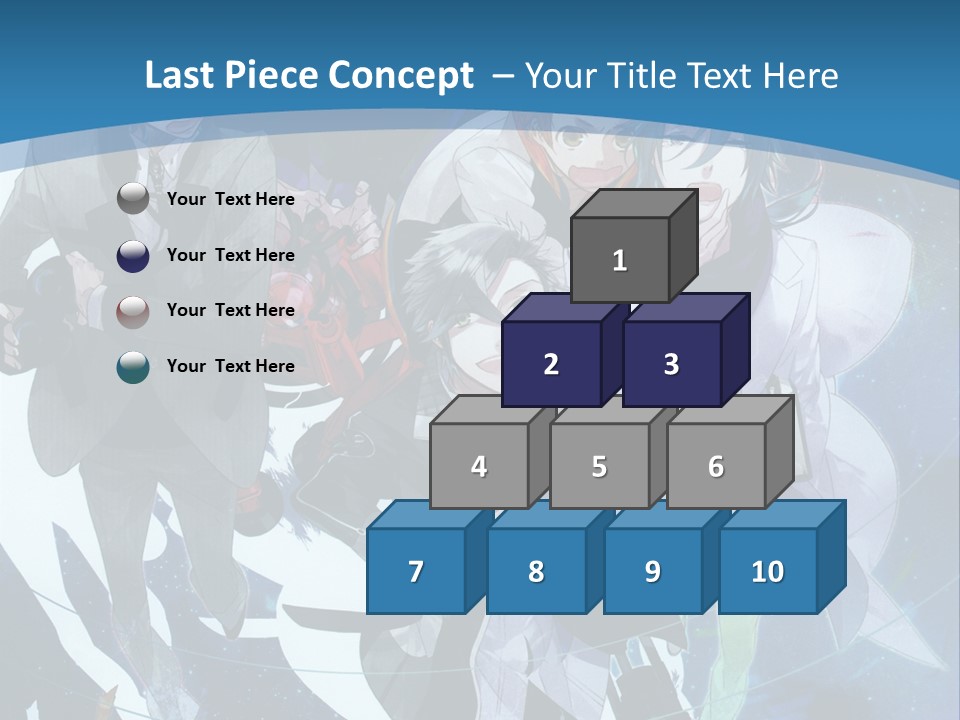 A Group Of People Standing In Front Of A Blue Background PowerPoint Template