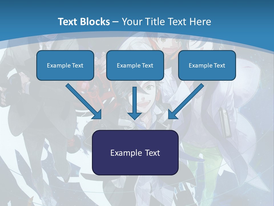 A Group Of People Standing In Front Of A Blue Background PowerPoint Template