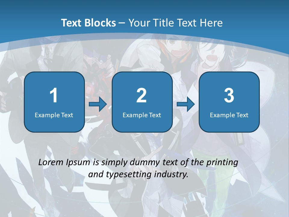 A Group Of People Standing In Front Of A Blue Background PowerPoint Template