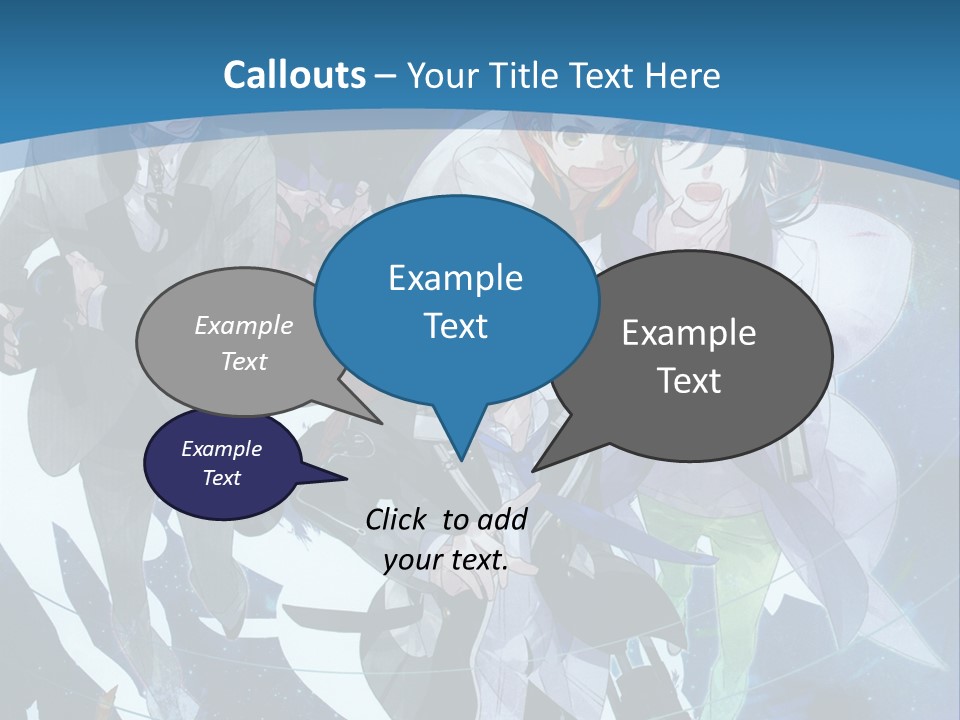 A Group Of People Standing In Front Of A Blue Background PowerPoint Template