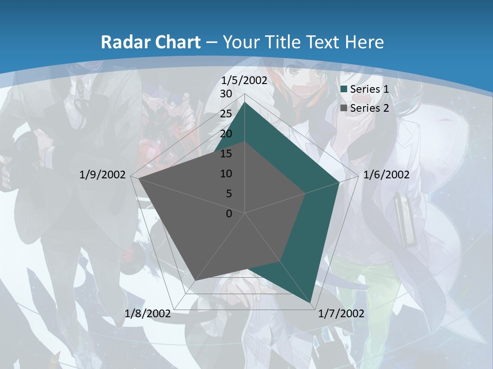 A Group Of People Standing In Front Of A Blue Background PowerPoint Template