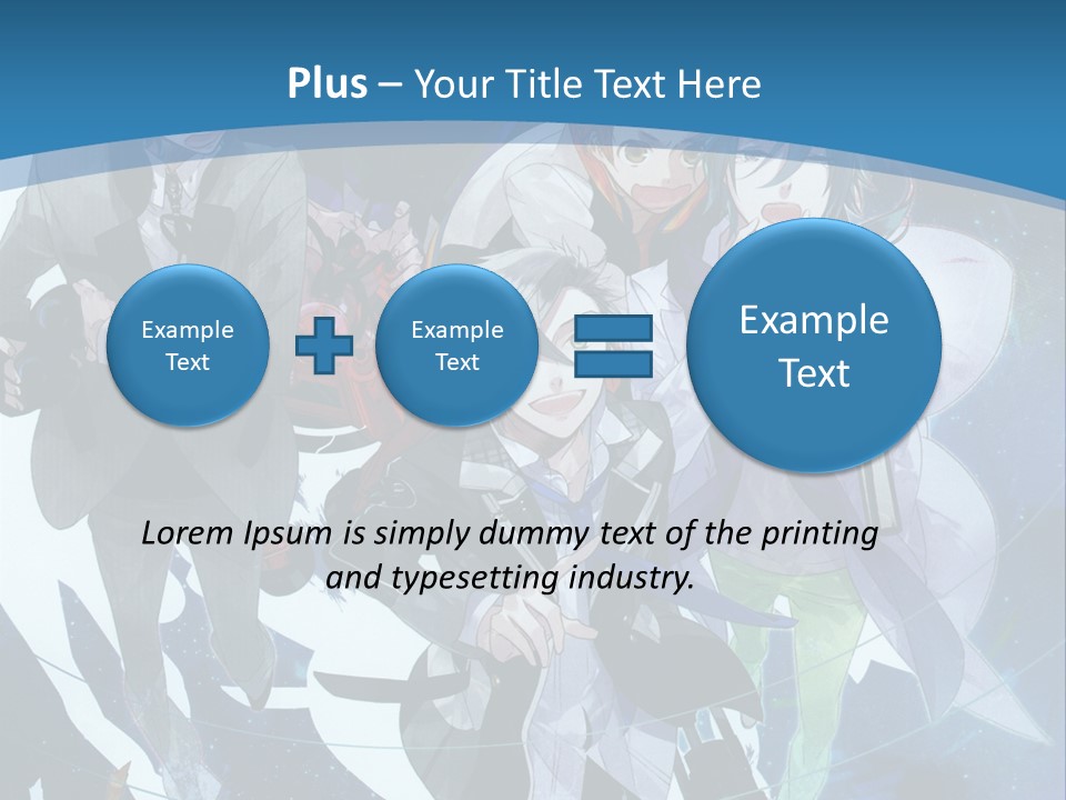 A Group Of People Standing In Front Of A Blue Background PowerPoint Template
