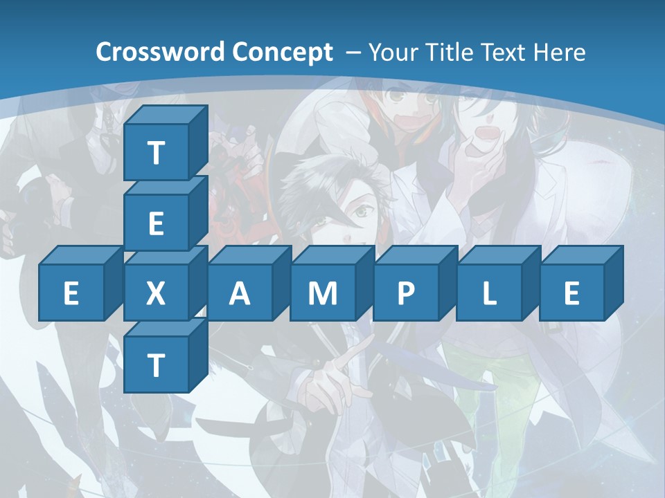 A Group Of People Standing In Front Of A Blue Background PowerPoint Template