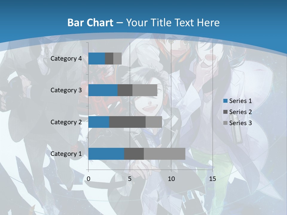 A Group Of People Standing In Front Of A Blue Background PowerPoint Template