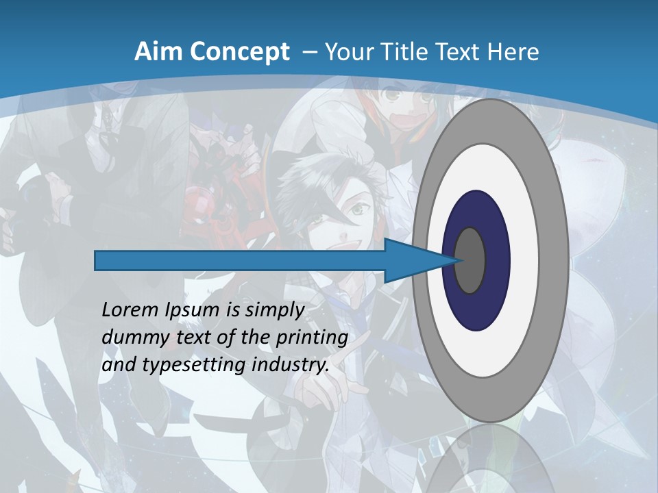 A Group Of People Standing In Front Of A Blue Background PowerPoint Template