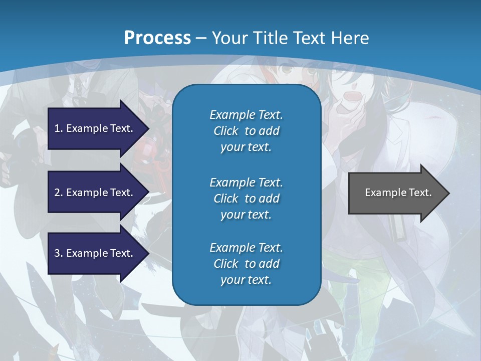 A Group Of People Standing In Front Of A Blue Background PowerPoint Template