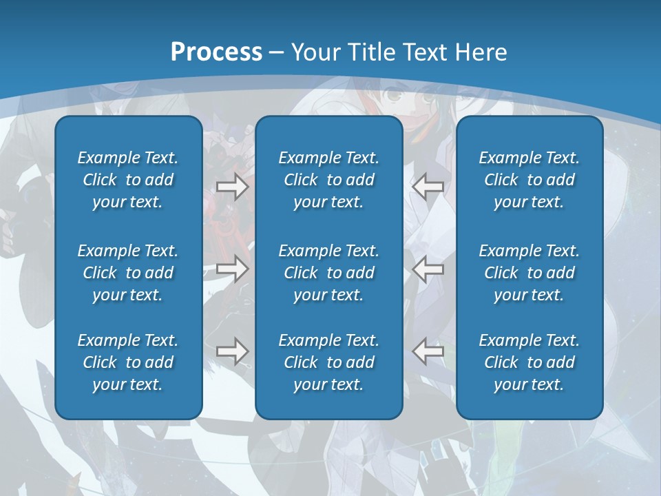 A Group Of People Standing In Front Of A Blue Background PowerPoint Template