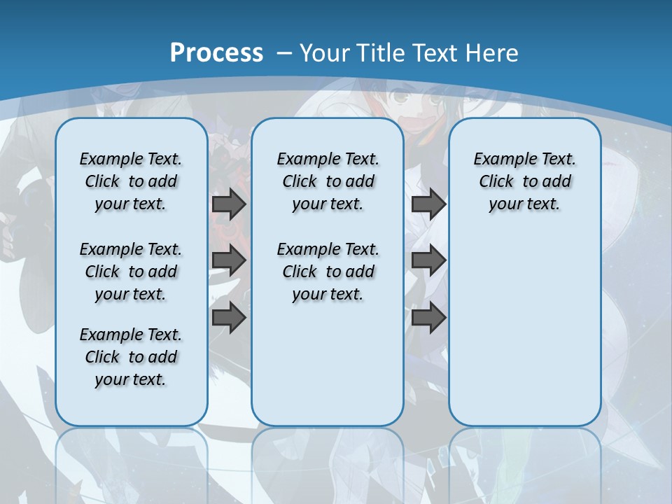 A Group Of People Standing In Front Of A Blue Background PowerPoint Template