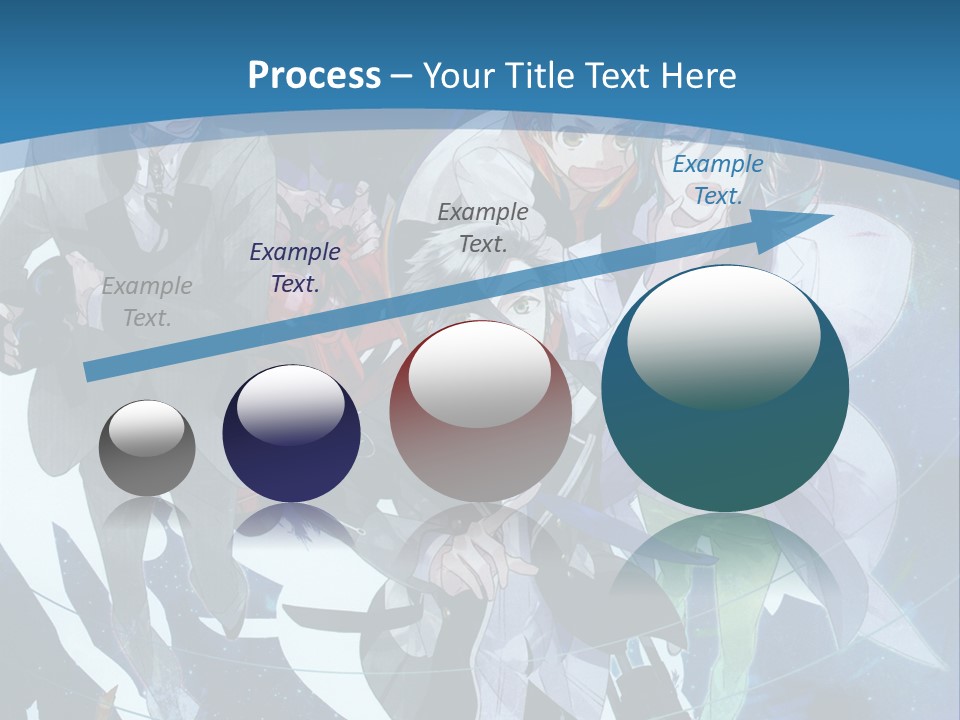 A Group Of People Standing In Front Of A Blue Background PowerPoint Template