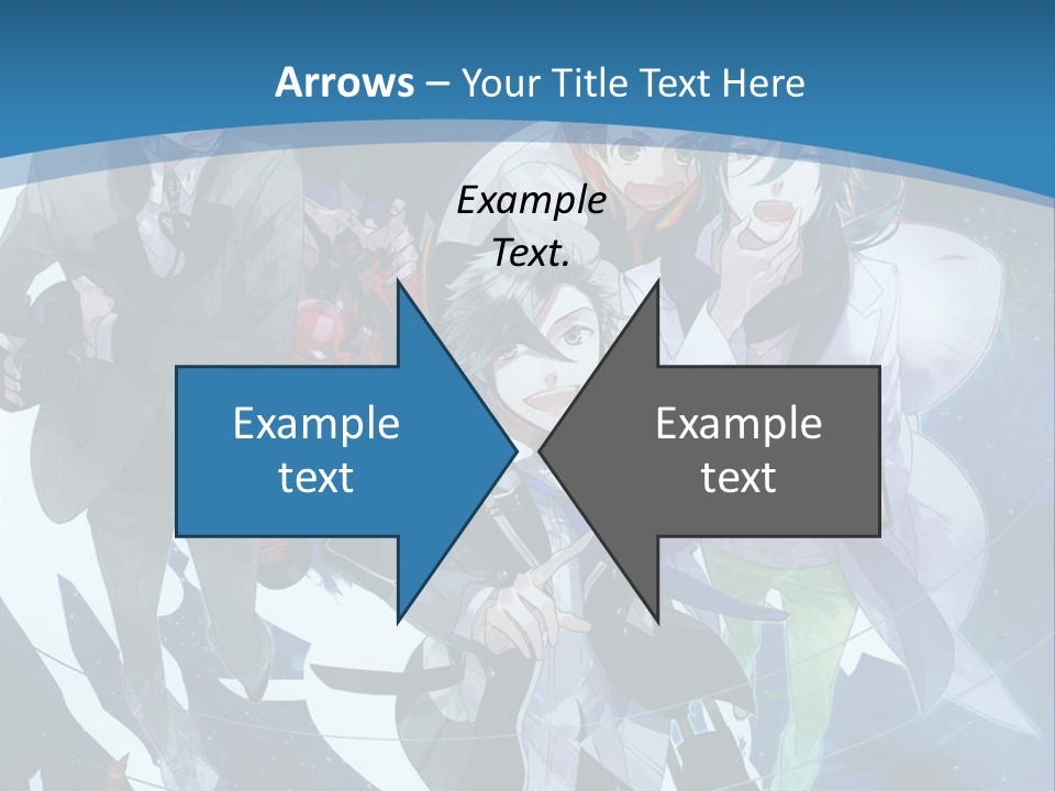 A Group Of People Standing In Front Of A Blue Background PowerPoint Template