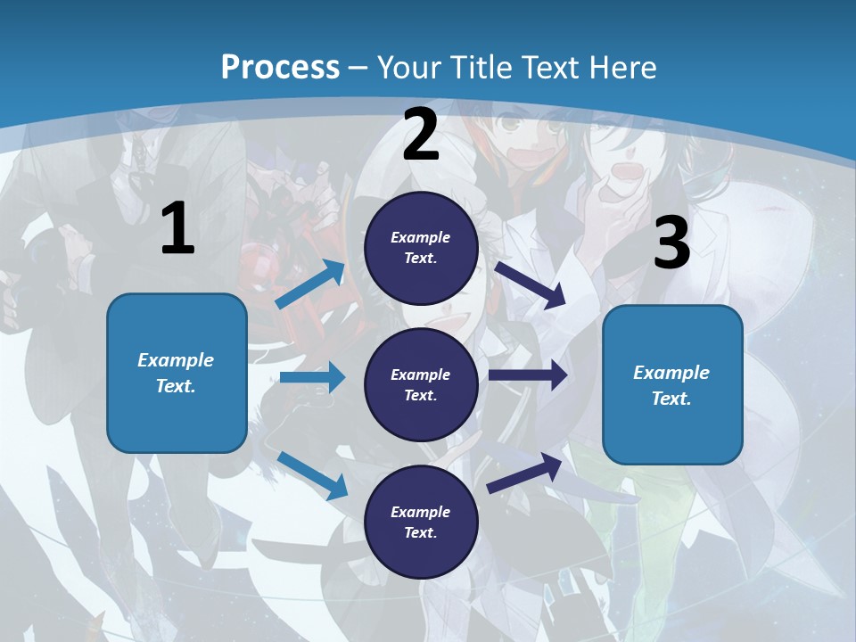 A Group Of People Standing In Front Of A Blue Background PowerPoint Template