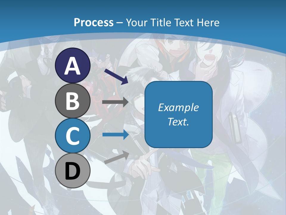 A Group Of People Standing In Front Of A Blue Background PowerPoint Template